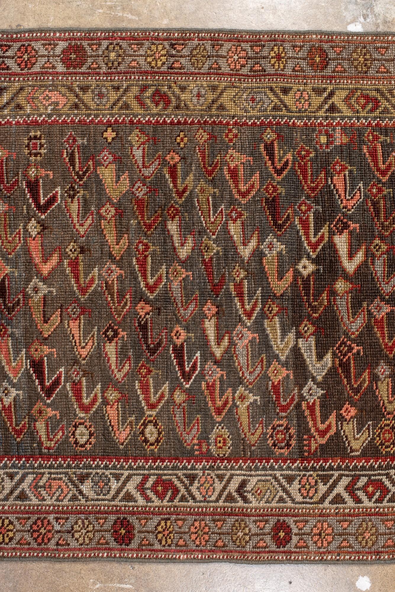 20th Century Antique Persian Bidjar Runner with Herati-Inspired Allover Motif For Sale