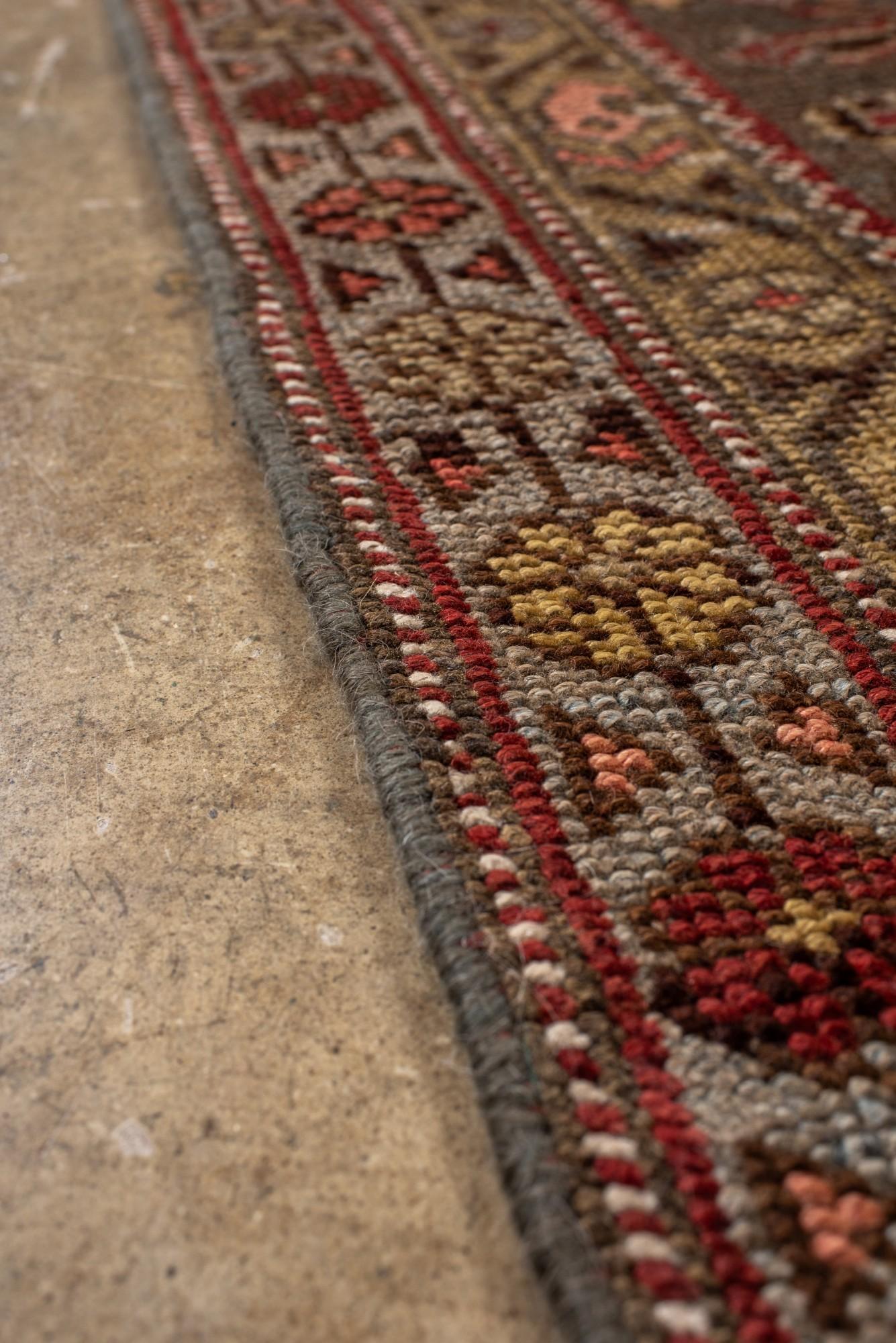 Antique Persian Bidjar Runner with Herati-Inspired Allover Motif For Sale 1