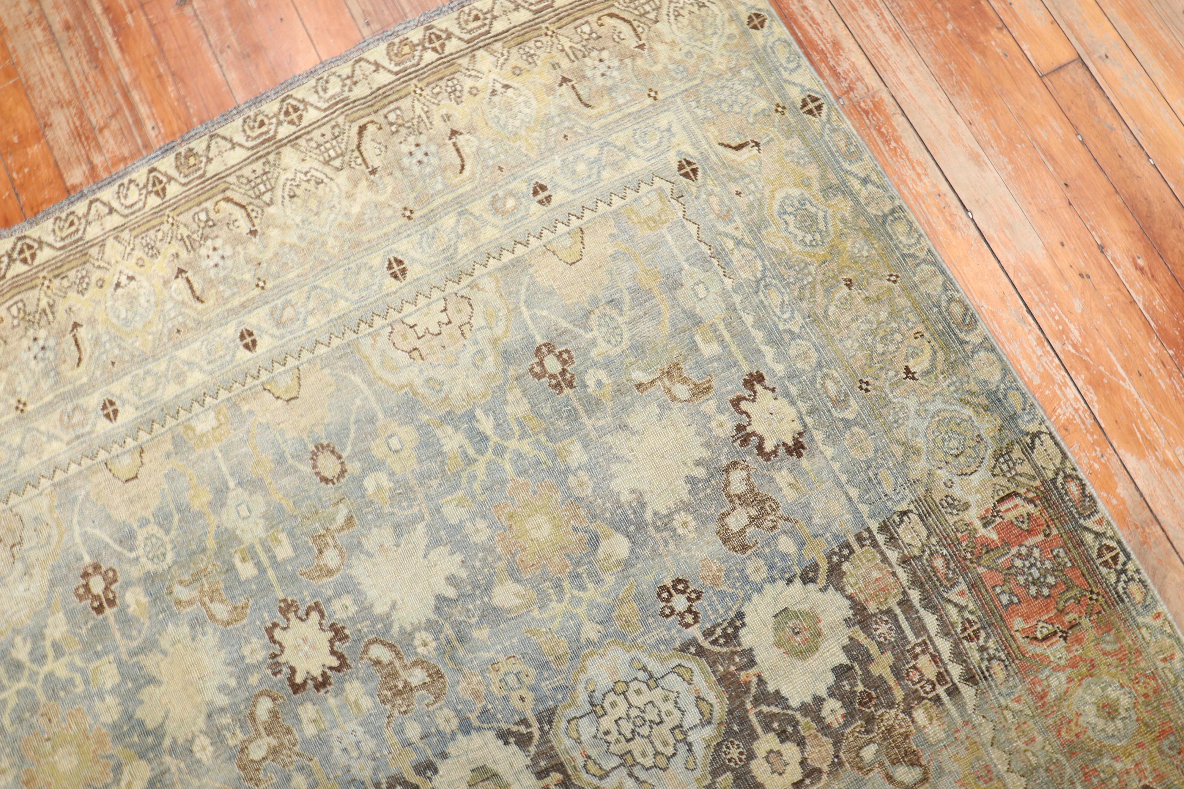 Antique Persian Bidjar Square Carpet For Sale 1