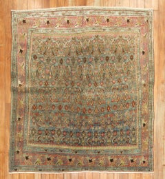 Antique Persian Bidjar Square Rug