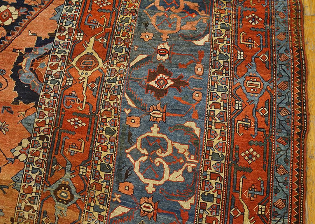 19th Century Persian Bijar Carpet  with Harshang Pattern 
( 15' x 25'9