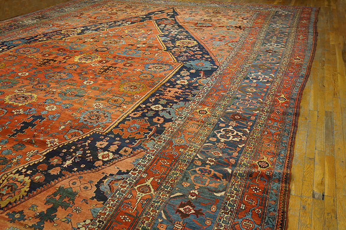 19th Century Persian Bijar Carpet  ( 15' x 25'9