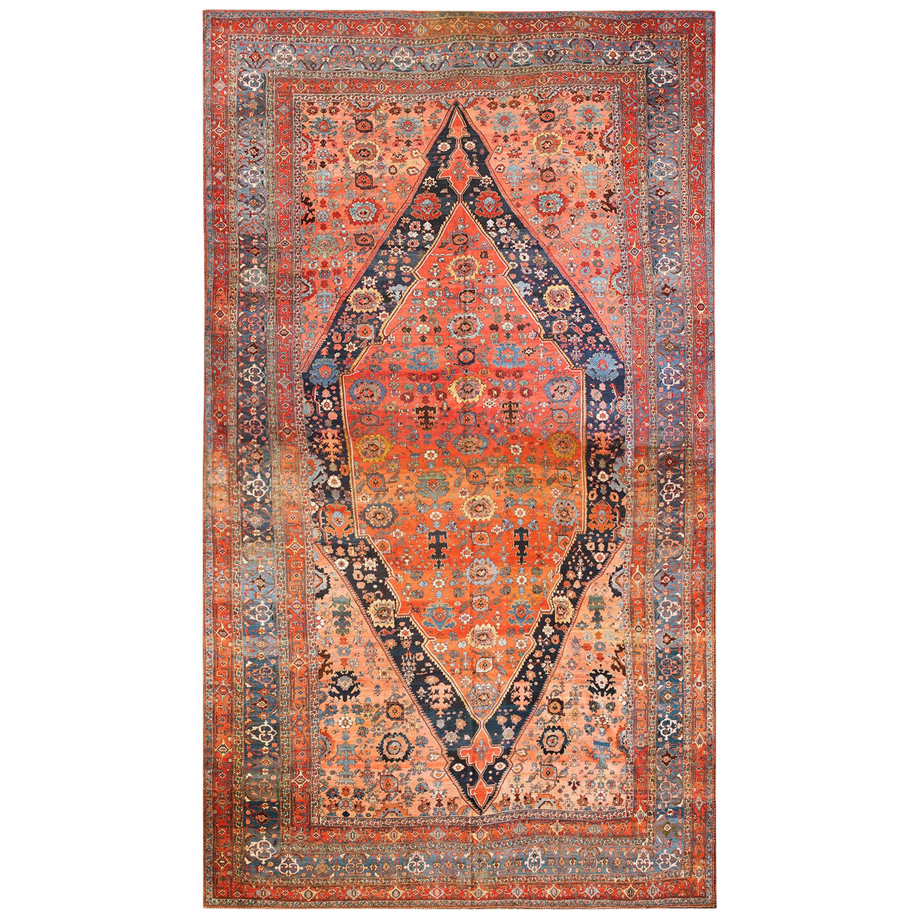 19th Century Persian Bijar Carpet  ( 15' x 25'9" - 457 x 785 cm )  For Sale