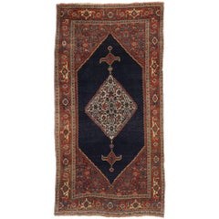 Antique Persian Bijar Gallery Rug with Traditional English Style