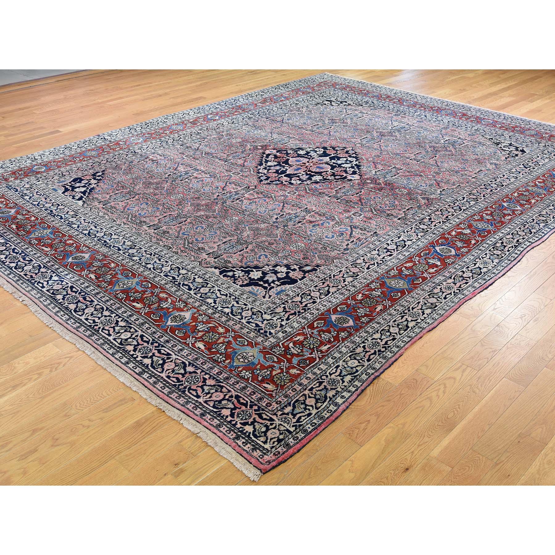 Hand-Knotted Antique Persian Bijar Good Condition Pure Wool Hand Knotted Oriental Rug