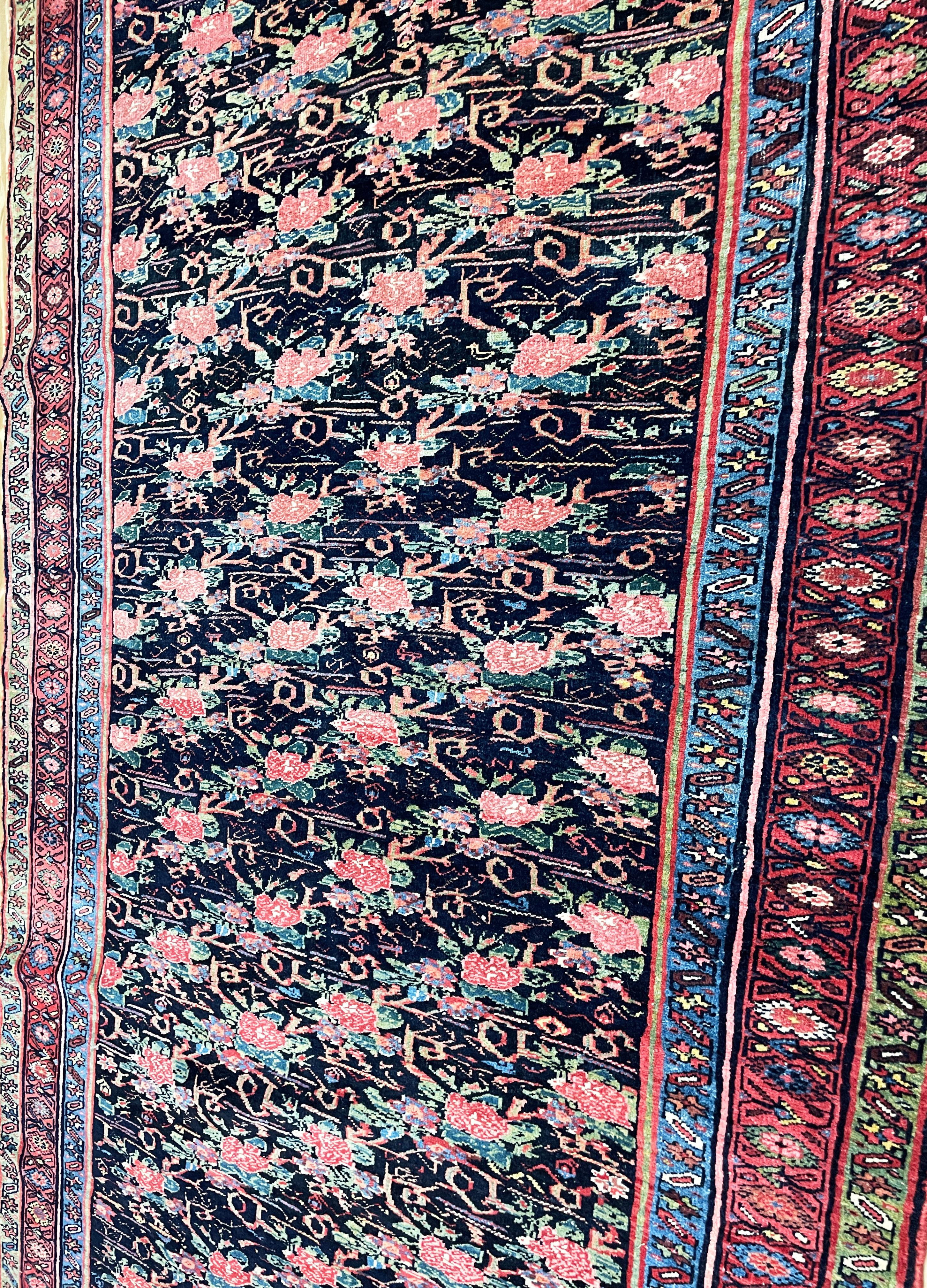 Antique Persian Bijar Halvayi Carpet, French Design For Sale 2