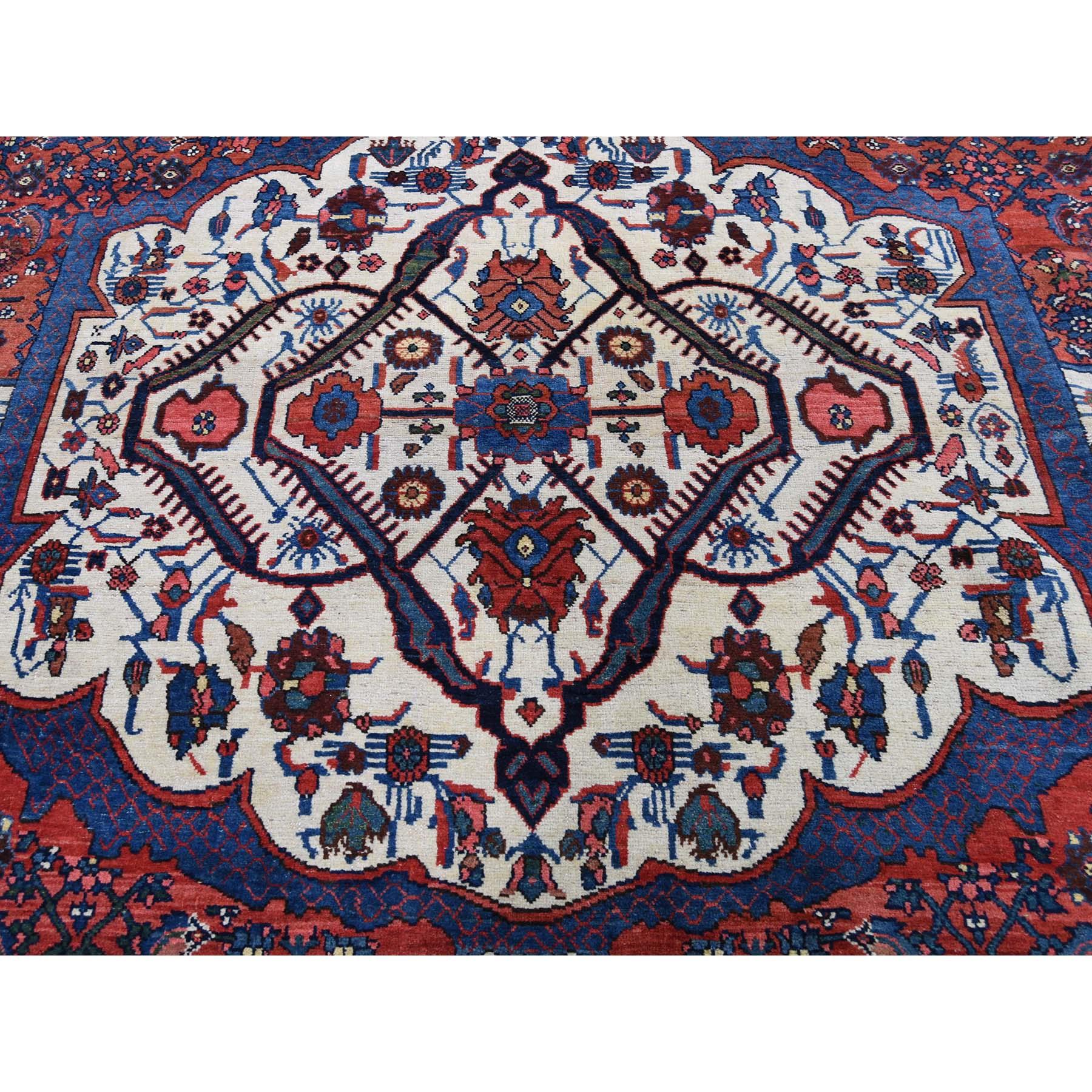 Antique Persian Bijar Pure Wool Exc Condition Wide Gallery Hand Knotted For Sale 3