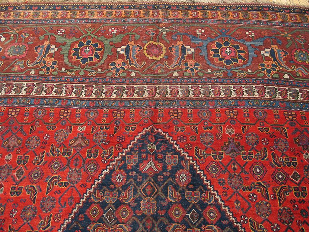 Antique Persian Bijar rug, Size: 11' 1''x 18' 4''.