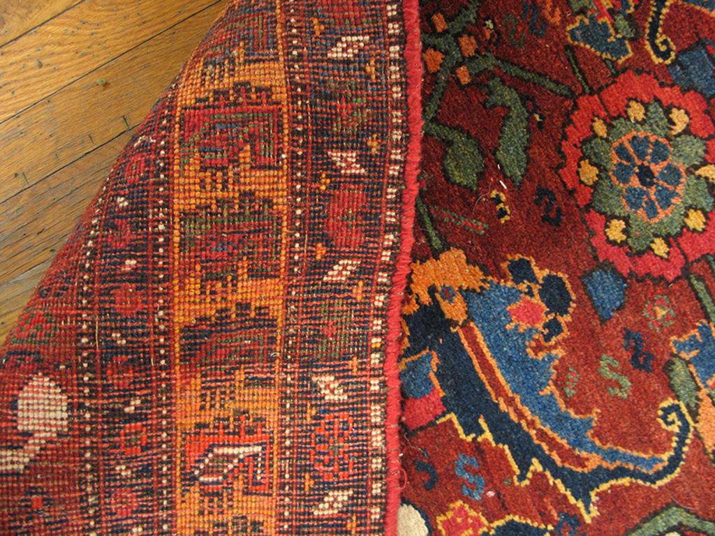 Hand-Knotted Antique Persian Bijar Rug 11' 1''x 18' 4'' For Sale