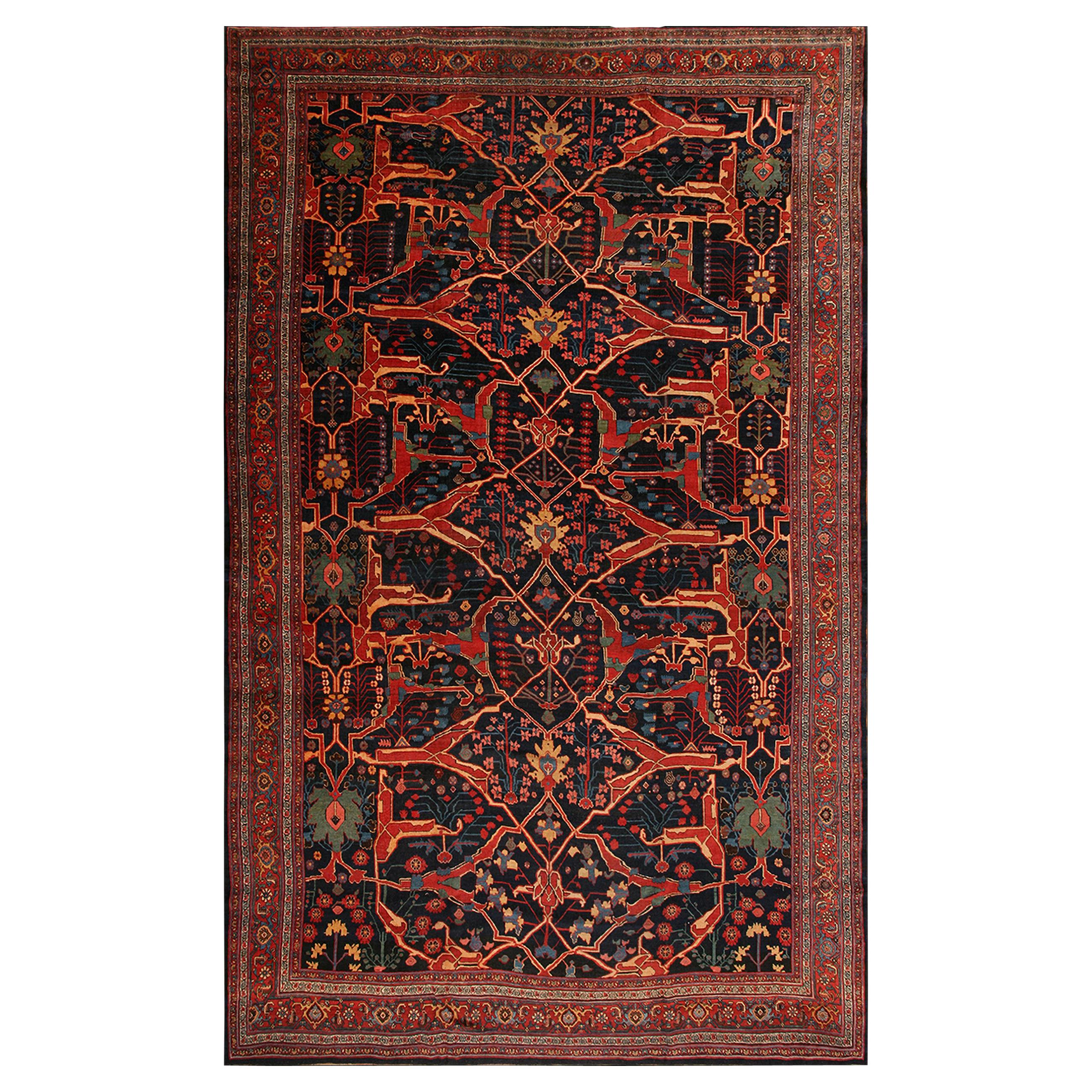 Antique Persian Bijar Rug For Sale