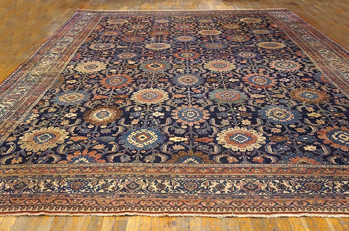 Hand-Knotted 19th Century W. Persian Bijar Carpet ( 11' x 18'4