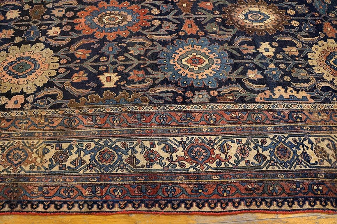 Lana Tappeto Bijar persiano del XIX secolo ( 11' x 18'4