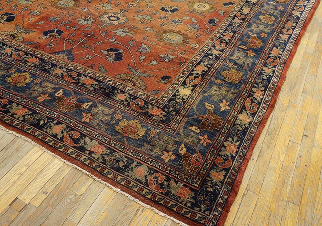 Hand-Knotted Antique Persian Bijar Rug 11' 0