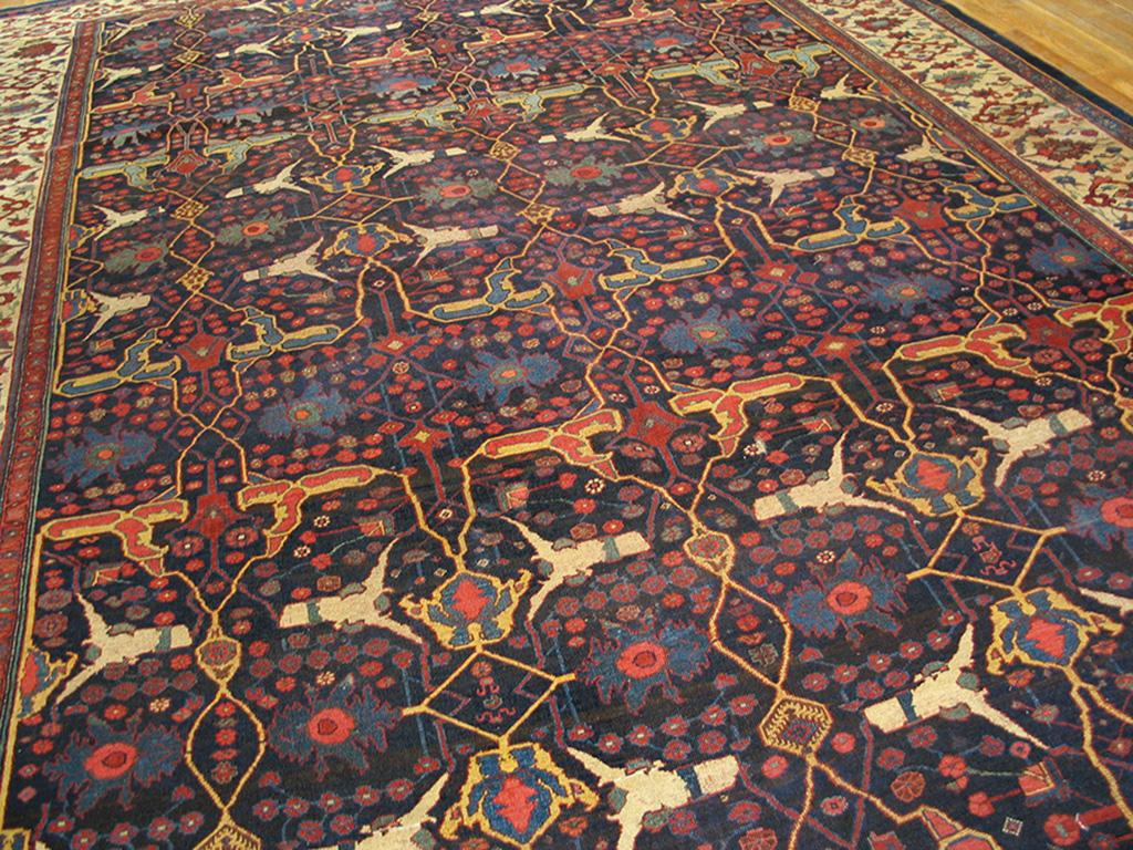Early 19th Century 19th Century W. Persian Bijar Garrus Carpet ( 11'3
