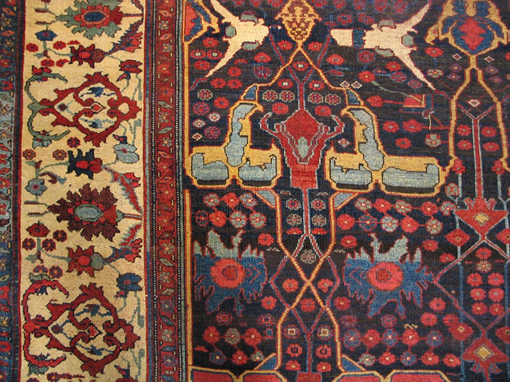 Wool 19th Century W. Persian Bijar Garrus Carpet ( 11'3