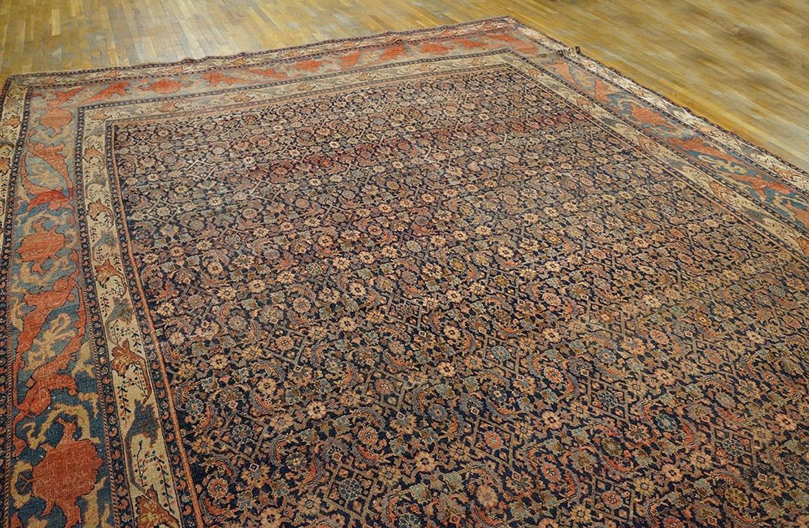 Wool Late 19th Century Persian Bijar Carpet ( 12' 0'' x 18' 6'' - 365 x 563 cm ) For Sale