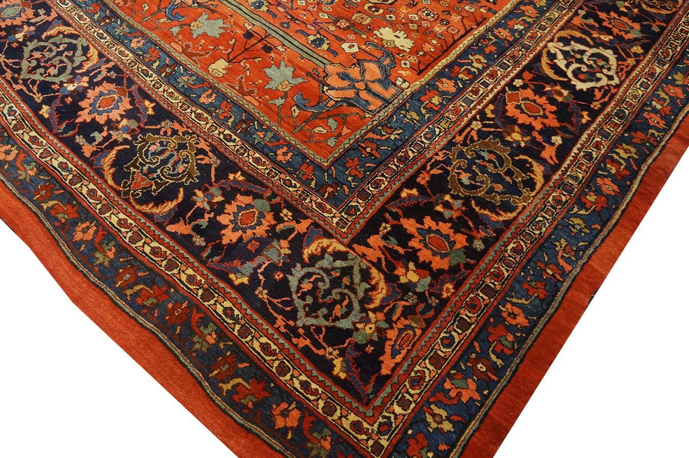 Early 20th Century 19th Century Persian Bijar Garrus Carpet ( 13' x 15' 4'' - 395 x 465 cm) For Sale