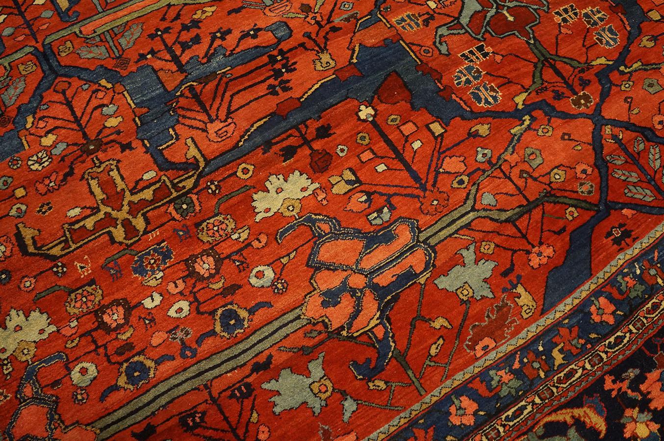 Wool 19th Century Persian Bijar Garrus Carpet ( 13' x 15' 4'' - 395 x 465 cm) For Sale