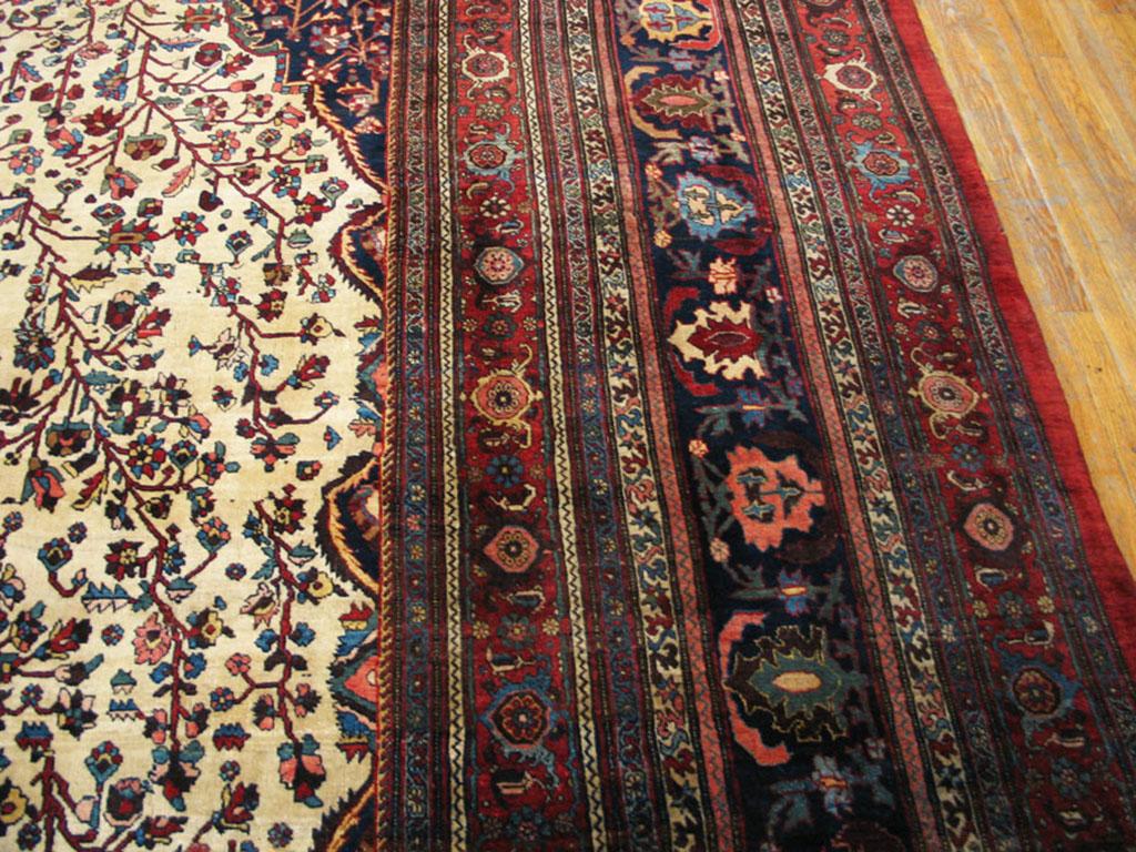 Antique Persian Bijar rug, size: 13'8