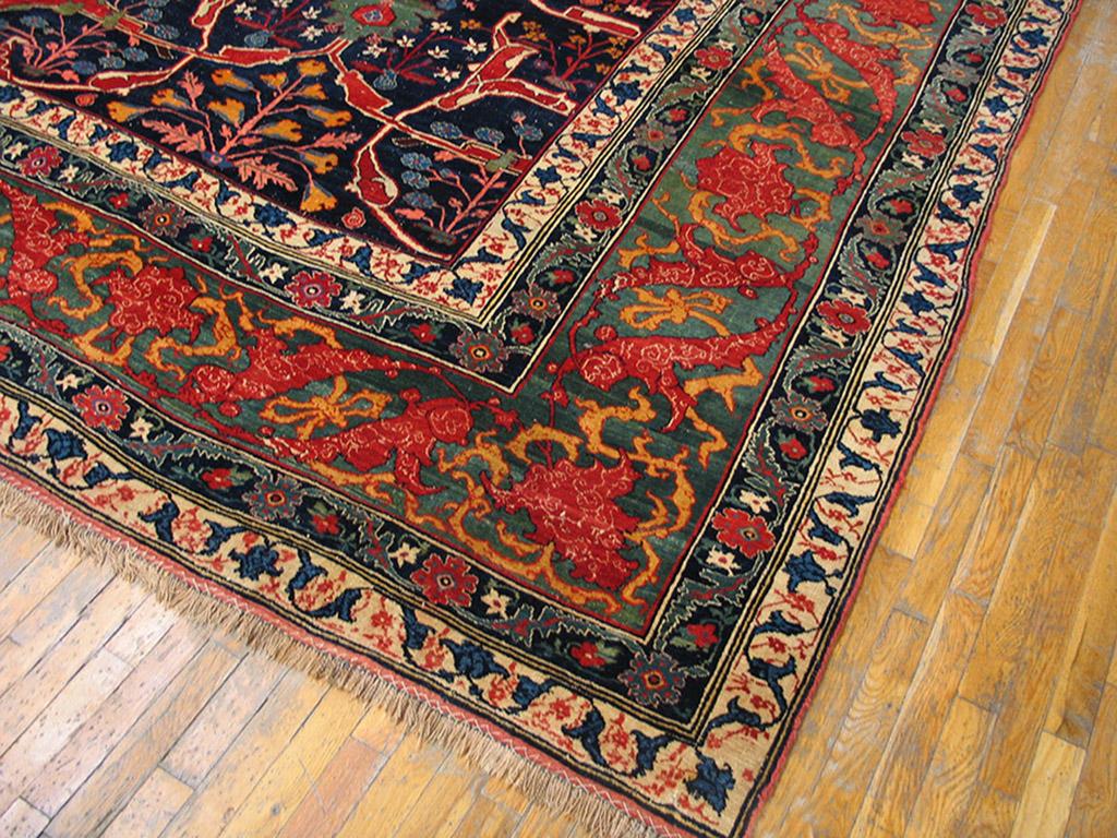 19th Century Persian Garrus Bijar Carpet ( 14'9