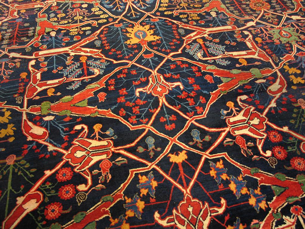 Late 19th Century 19th Century Persian Garrus Bijar Carpet ( 14'9