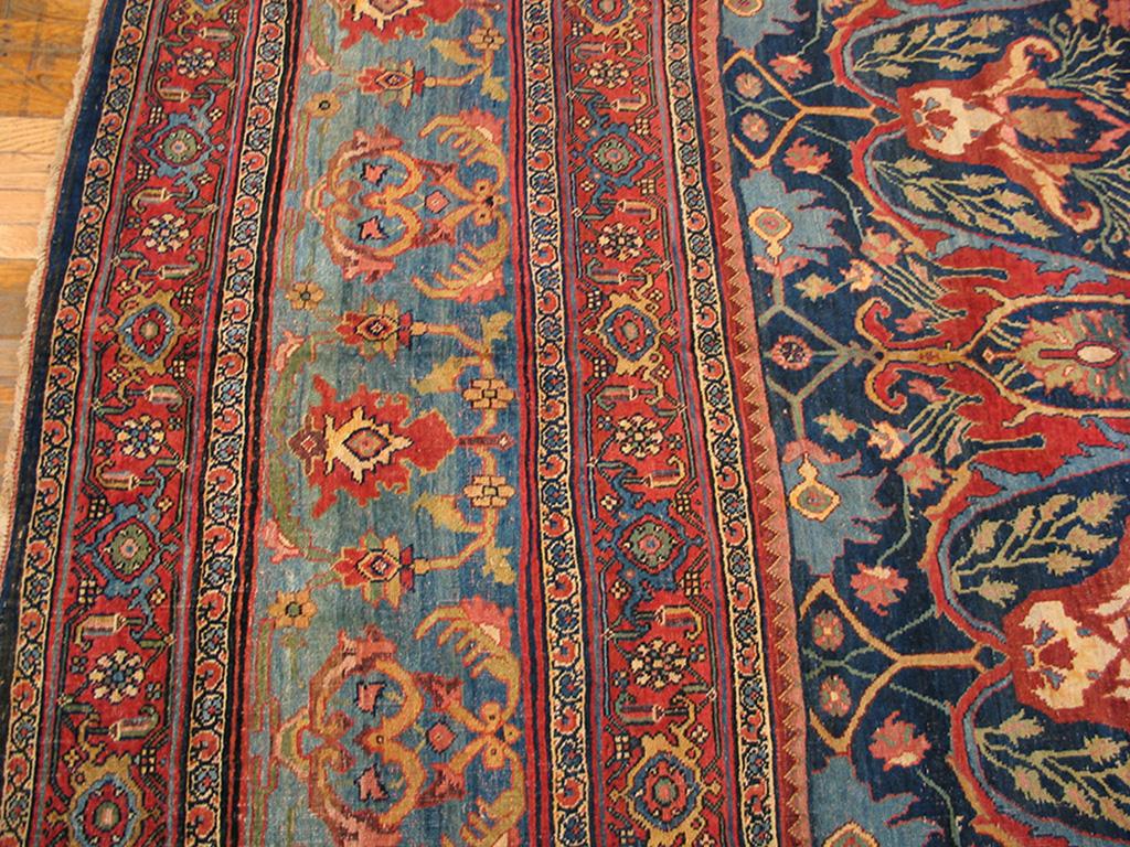 Late 19th Century Antique Persian Bijar Rug For Sale