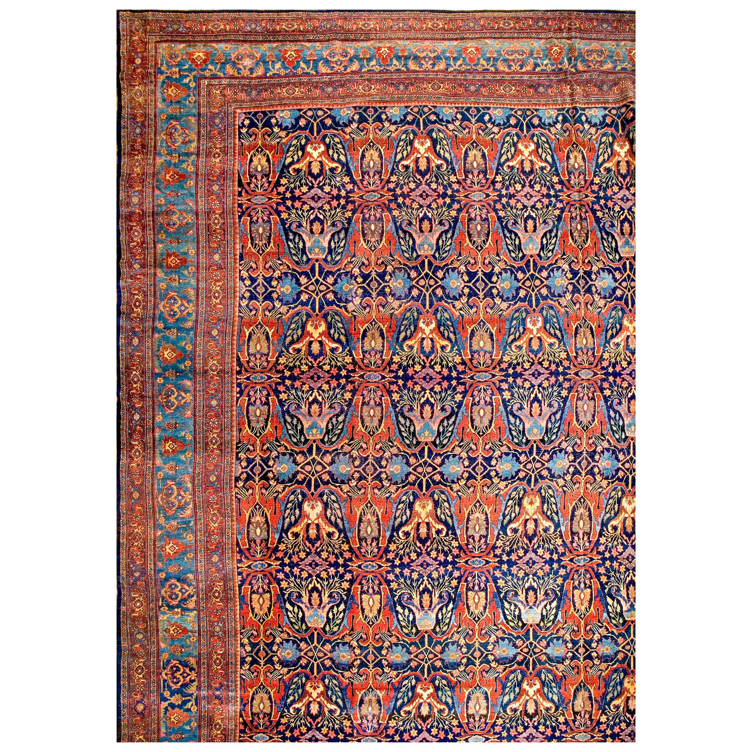 Antique Persian Bijar Rug For Sale