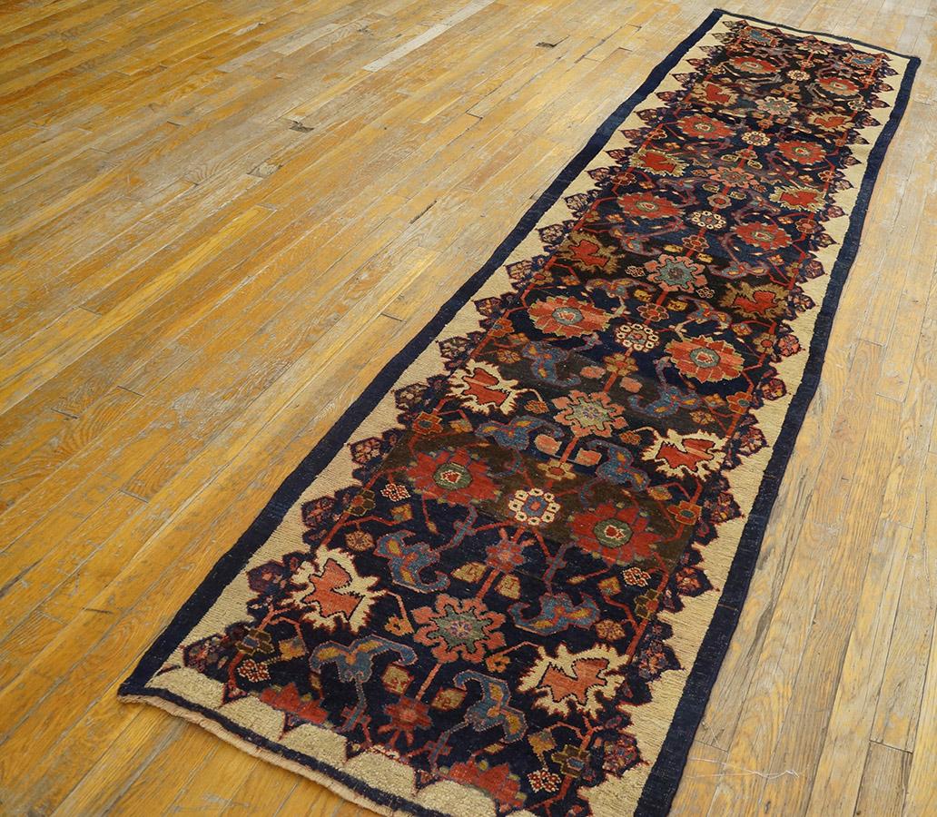 19th Century W. Persian Bijar Carpet ( 2'4'' x 9'9'' - 71 x 297 ) In Good Condition For Sale In New York, NY