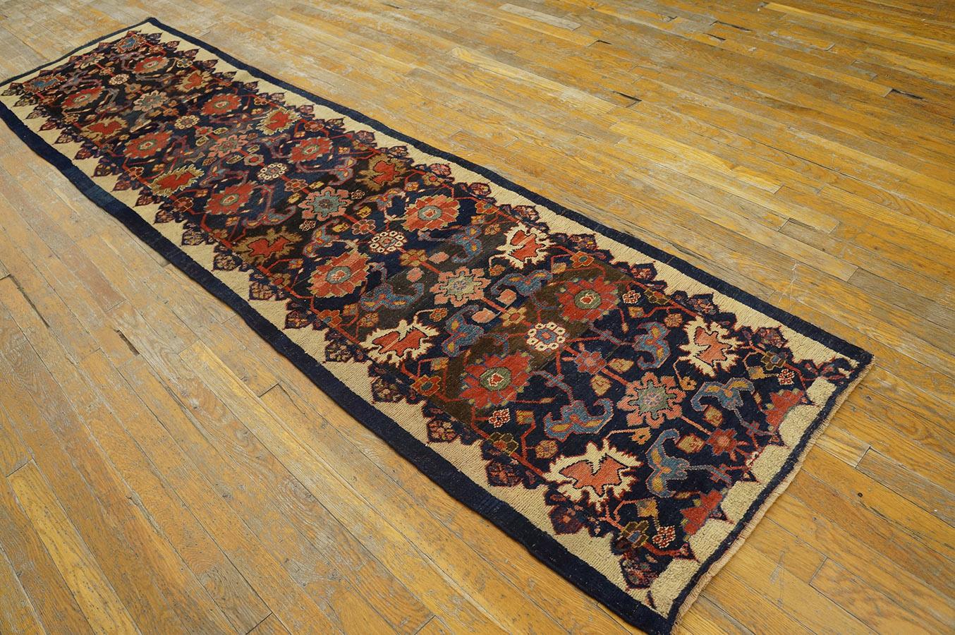Late 19th Century 19th Century W. Persian Bijar Carpet ( 2'4'' x 9'9'' - 71 x 297 ) For Sale