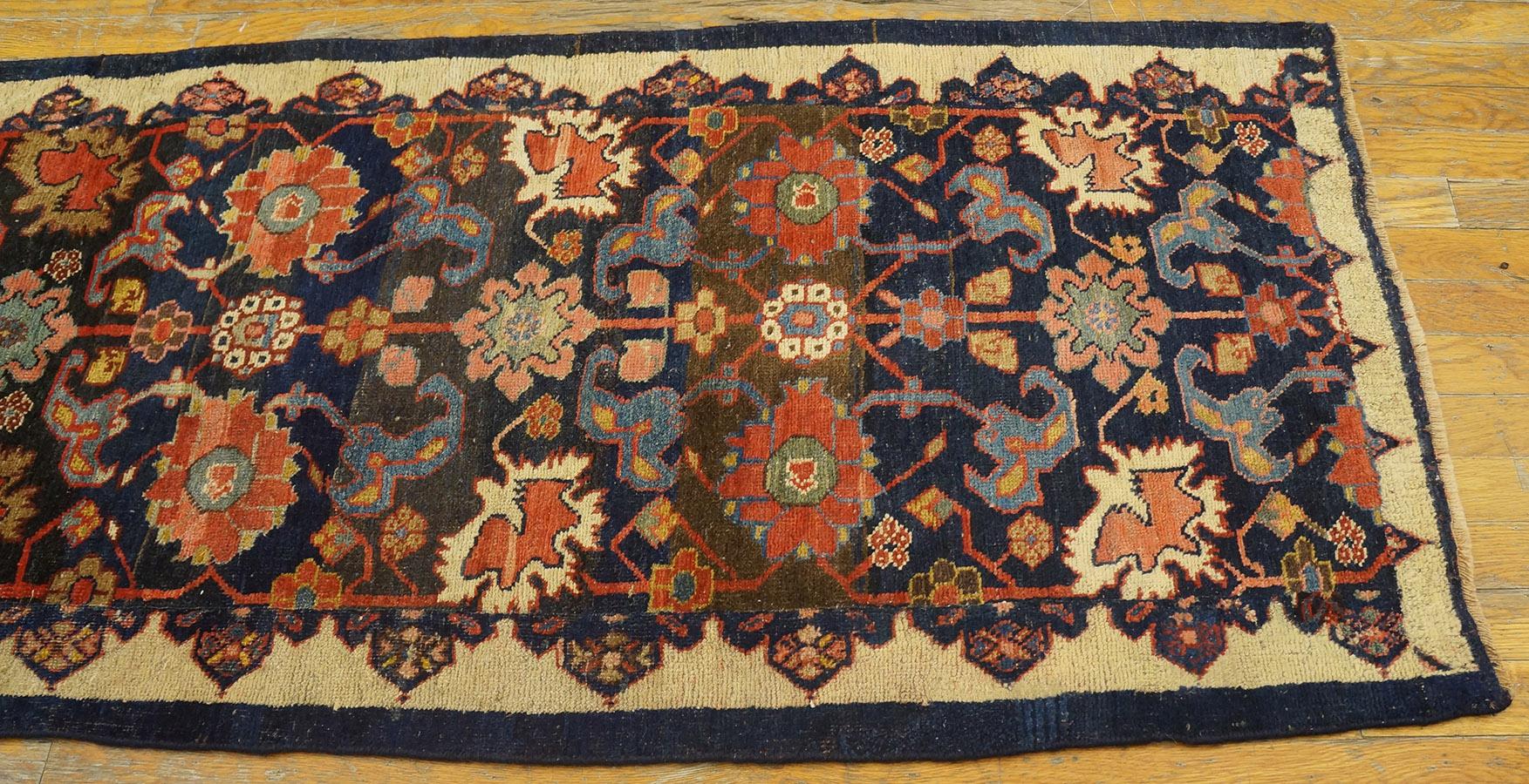 Wool 19th Century W. Persian Bijar Carpet ( 2'4'' x 9'9'' - 71 x 297 ) For Sale
