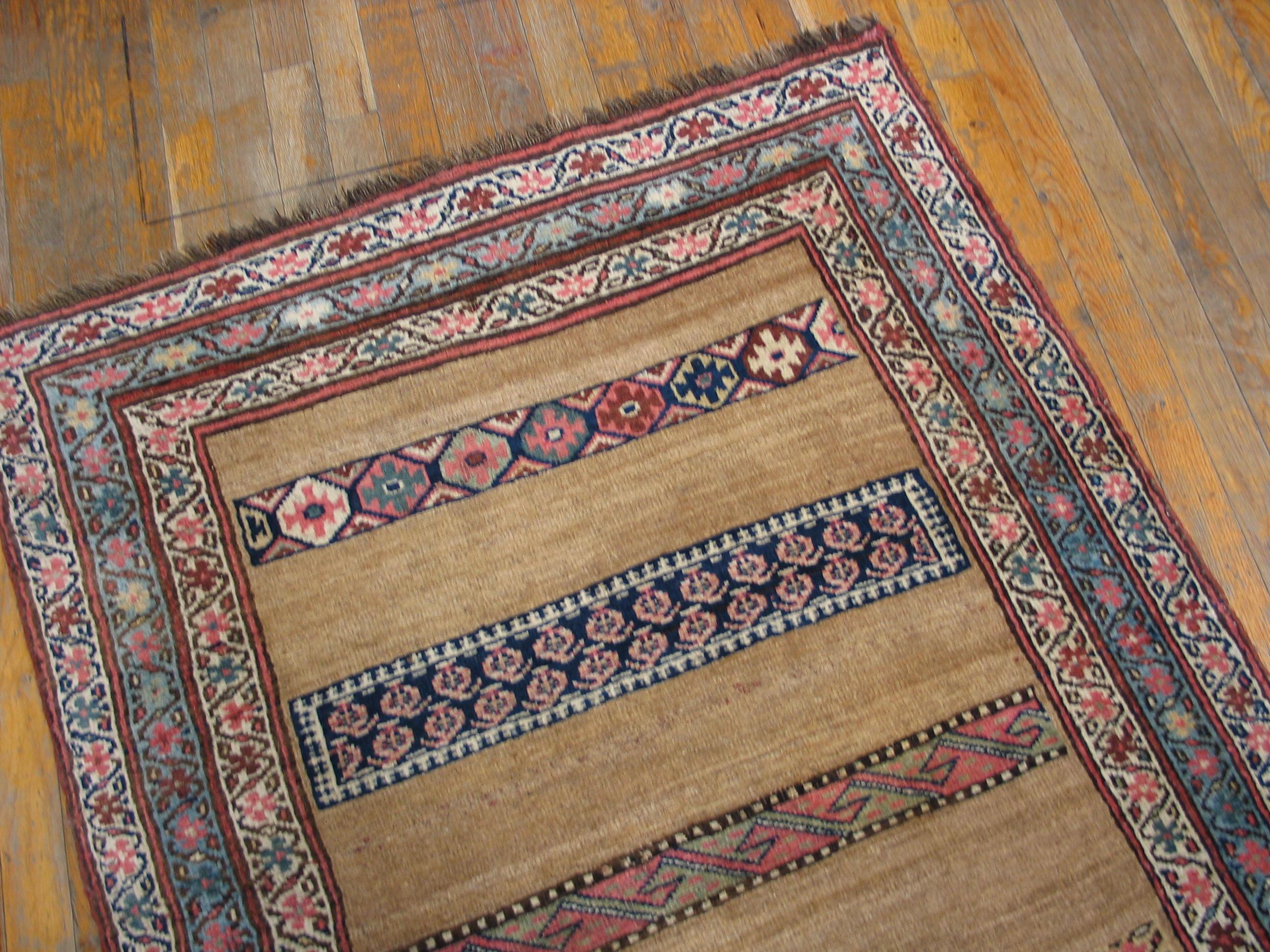 Wool 19th Century W. Persian Bijar Carpet ( 3'4