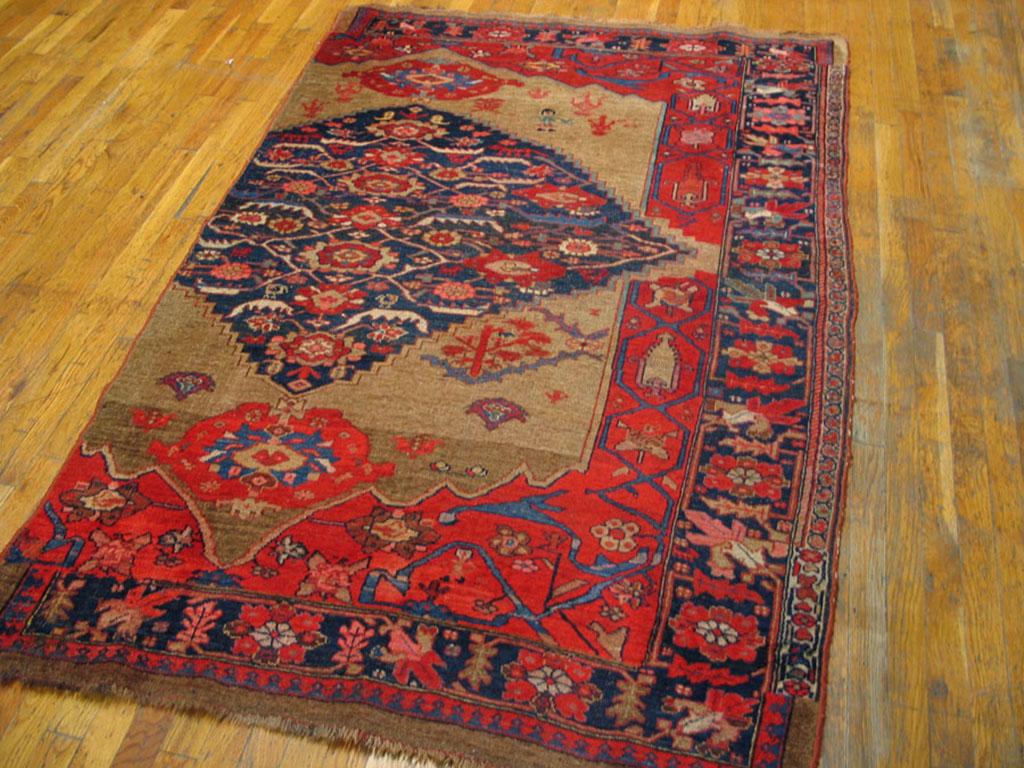 Fin du 19ème siècle, tapis persan Bijar Sampler ( 4'6