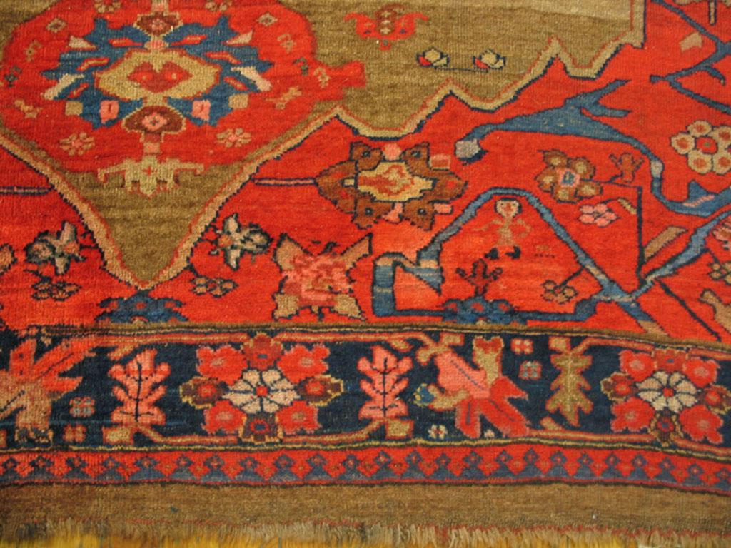 Laine Fin du 19ème siècle, tapis persan Bijar Sampler ( 4'6