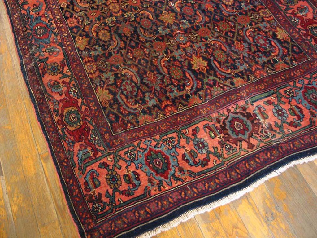 Hand-Knotted Early 20th Century W. Persian Bijar Rug ( 4' x 5'3