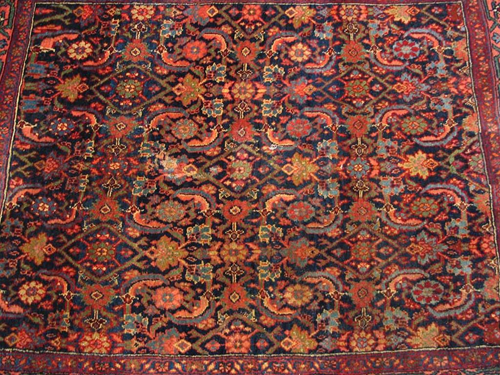 Wool Early 20th Century W. Persian Bijar Rug ( 4' x 5'3