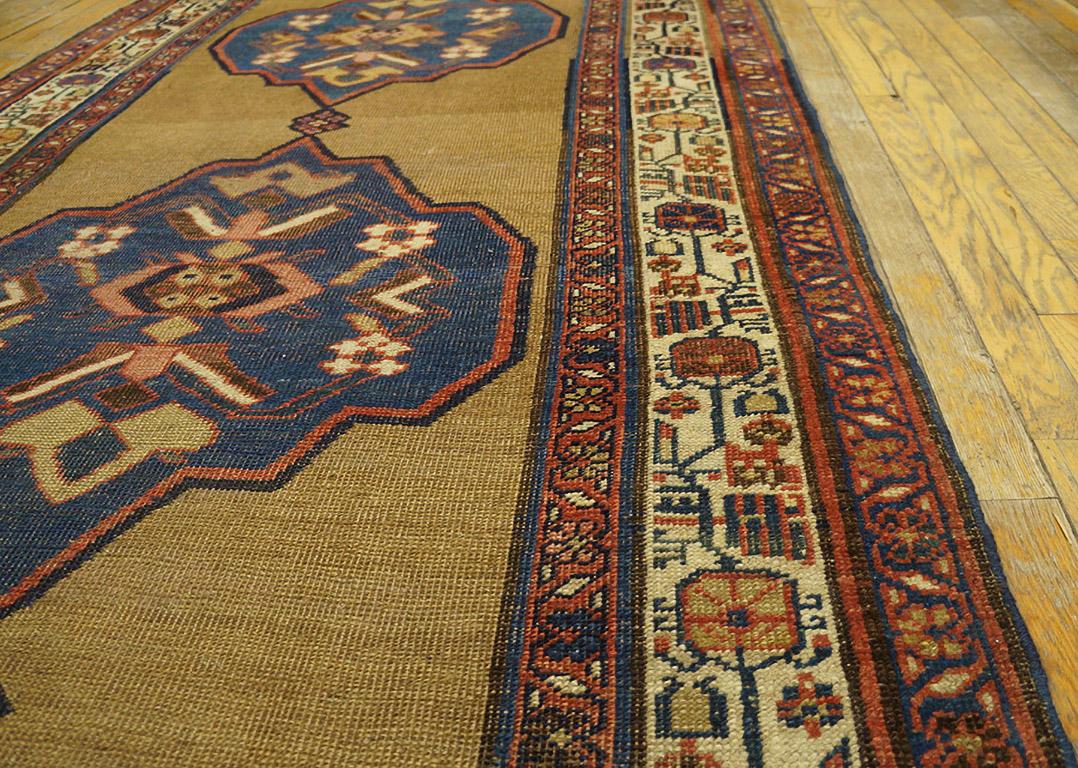 Wool Late 19th Century Persian Bijar Carpet ( 4' x 10' 4