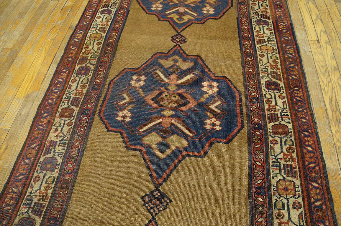 Late 19th Century Persian Bijar Carpet ( 4' x 10' 4