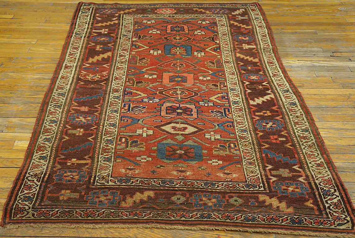 Antique Persian Bijar rug. Size: 4'3