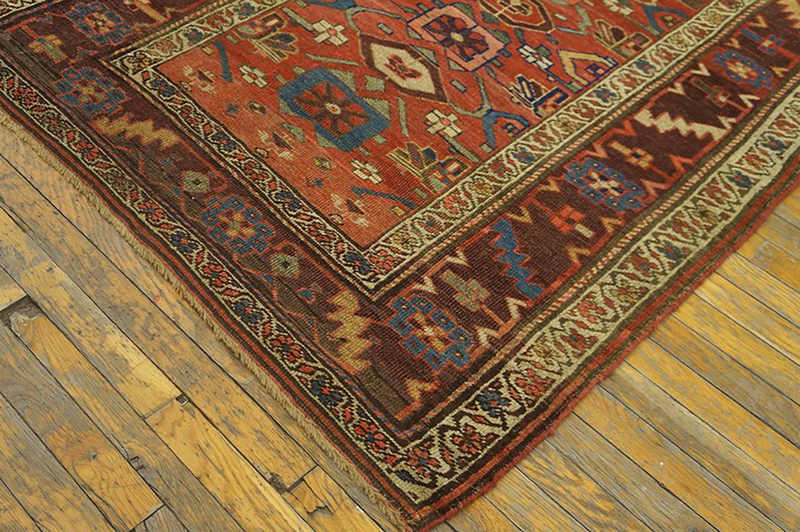 Hand-Knotted Antique Persian Bijar Rug For Sale