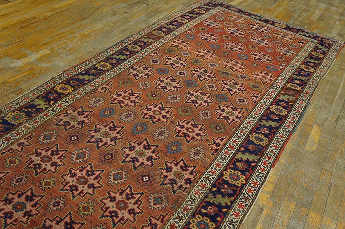 Wool 19th Century W. Persian Carpet Bijar Carpet ( 4'6