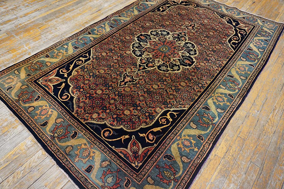 Early 20th Century W. Persian Bijar Carpet ( 4' x 7' - 140 x 215 ) For Sale 1