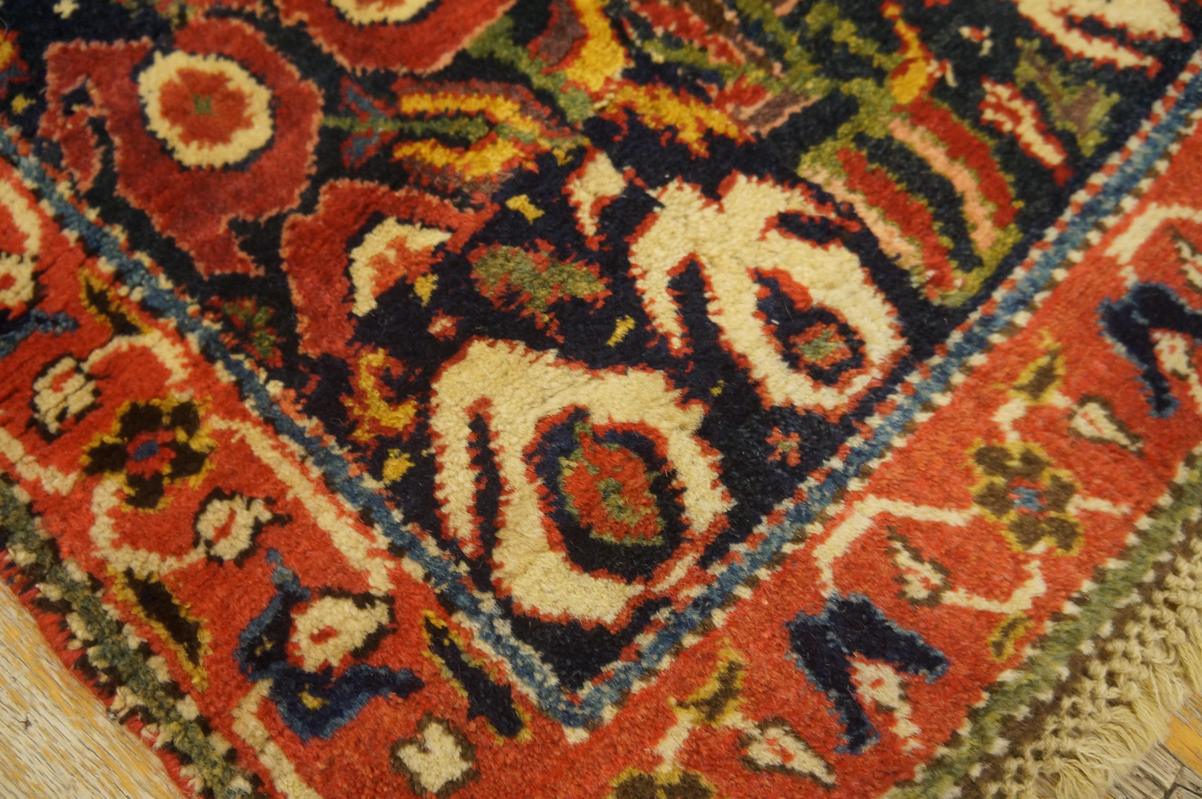 Alfombra de galería persa Bijar de mediados del siglo XIX ( 5'6