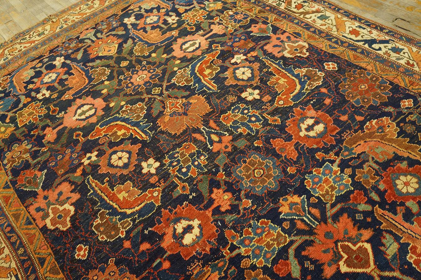 Late 19th Century 19th Century Persian Bijar Carpet ( 6'9