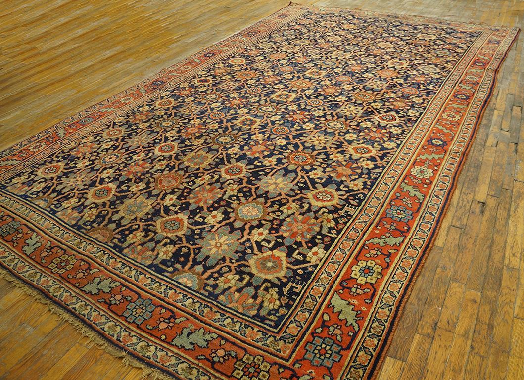 Hand-Knotted Mid 19th Century West Persian Bijar Carpet (  7'8