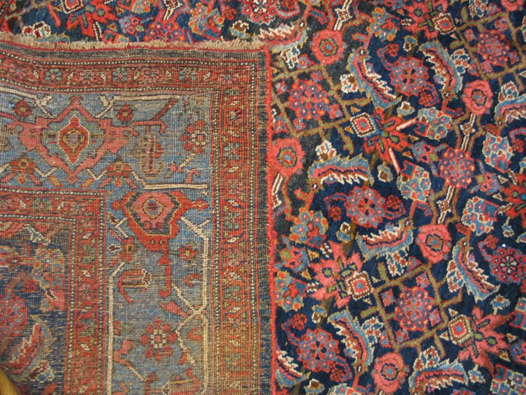 Wool Antique Persian Bijar Rug For Sale