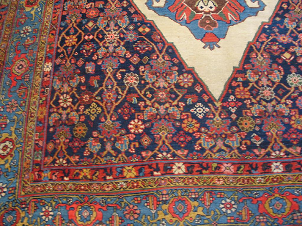 Hand-Knotted Antique Persian Bijar Rug 8'0
