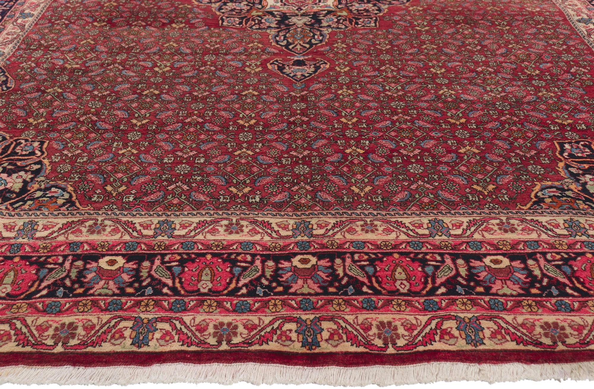 20th Century Antique Persian Bijar Rug For Sale