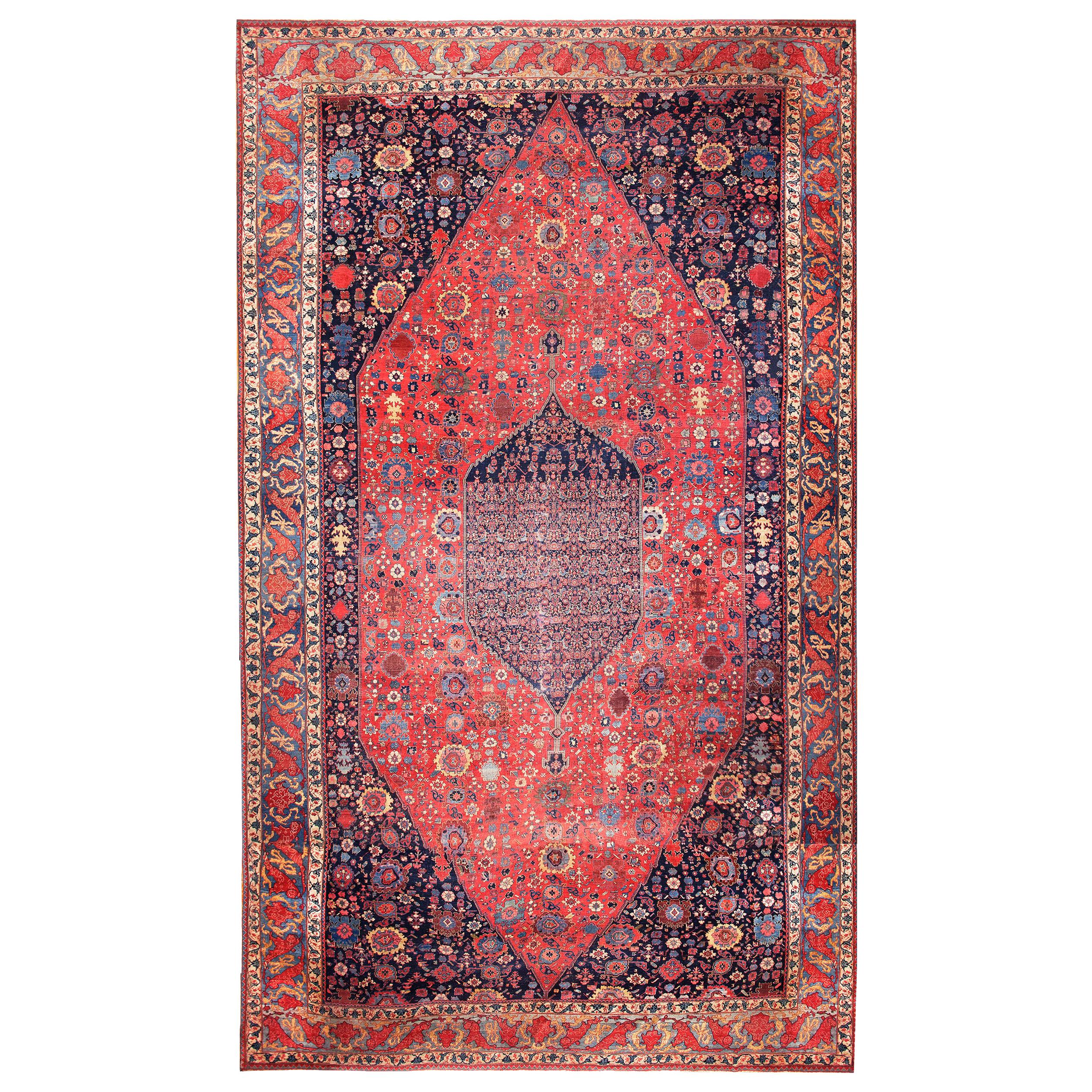 19th Century W. Persian Bijar Carpet ( 15'6" x 27'10" - 472 x 848 )