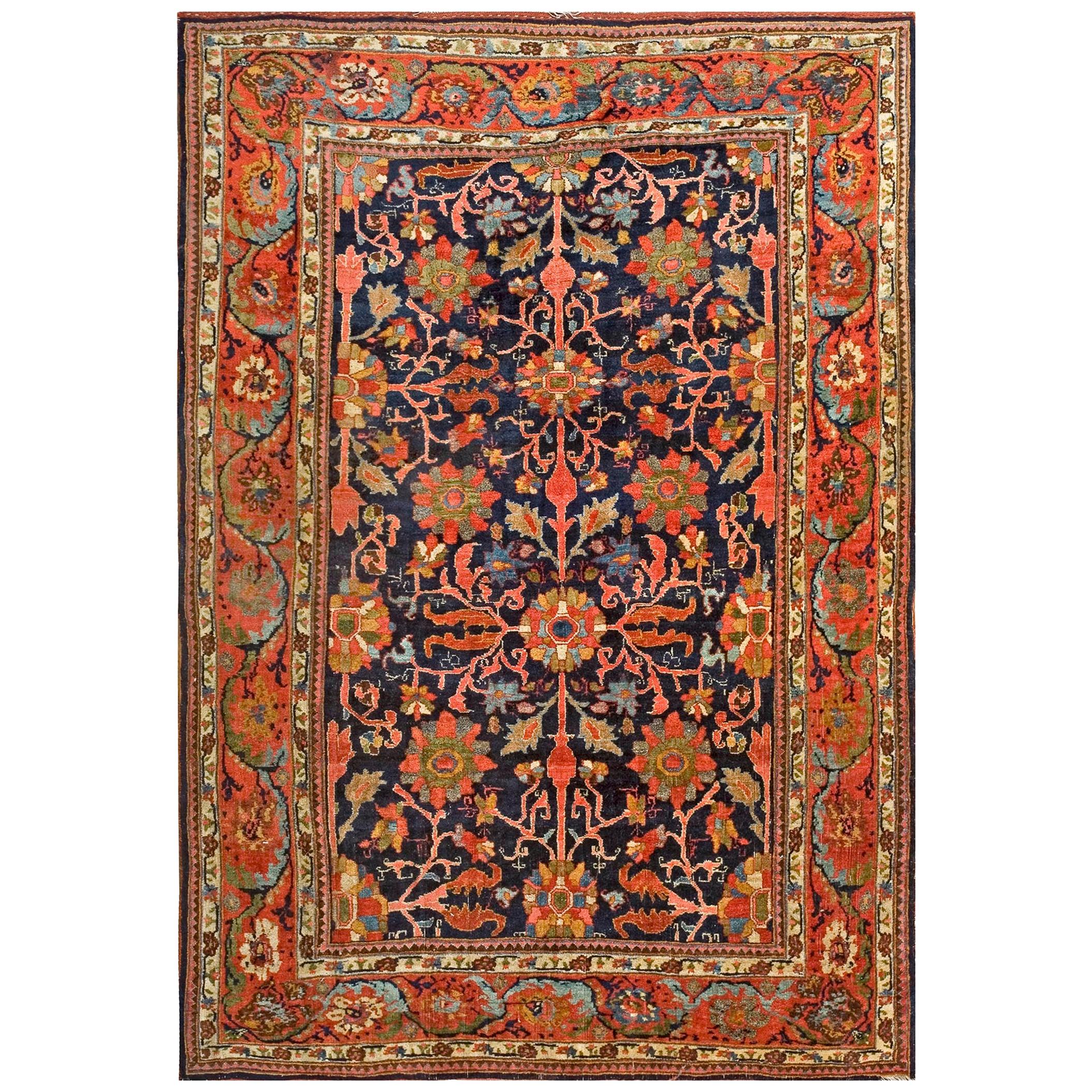 Early 20th Century W. Persian Bijar Carpet ( 4'6" x 6'6" - 137 x 198 ) For Sale