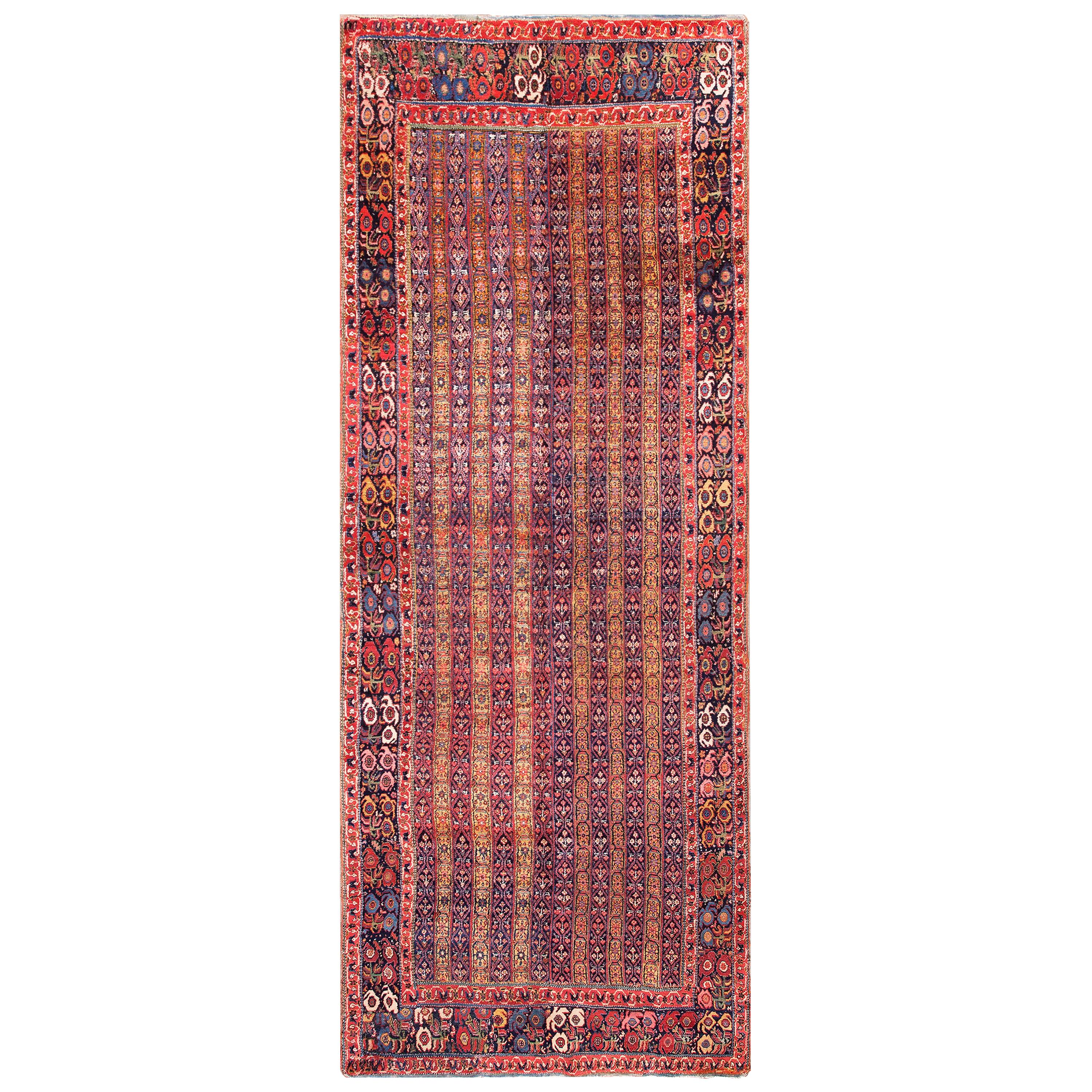 Antique Persian Bijar Rug 5' 6" x 15' 6" For Sale
